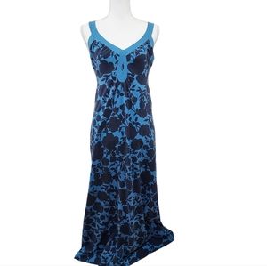 Boden blue print maxi sun dress 6